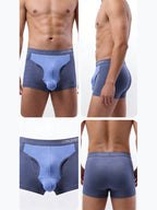 2 Pack Men's Mesh Antibacterial Support Lift & Separate Pouch Trunks