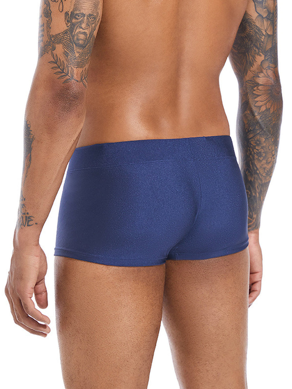Men’s U Convex Pouch Swim Trunks with Drawstring