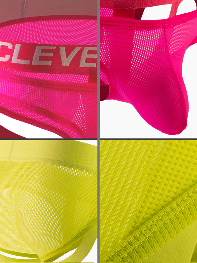 2 Pack Men's Mesh Breathable Multi-Functional Briefs