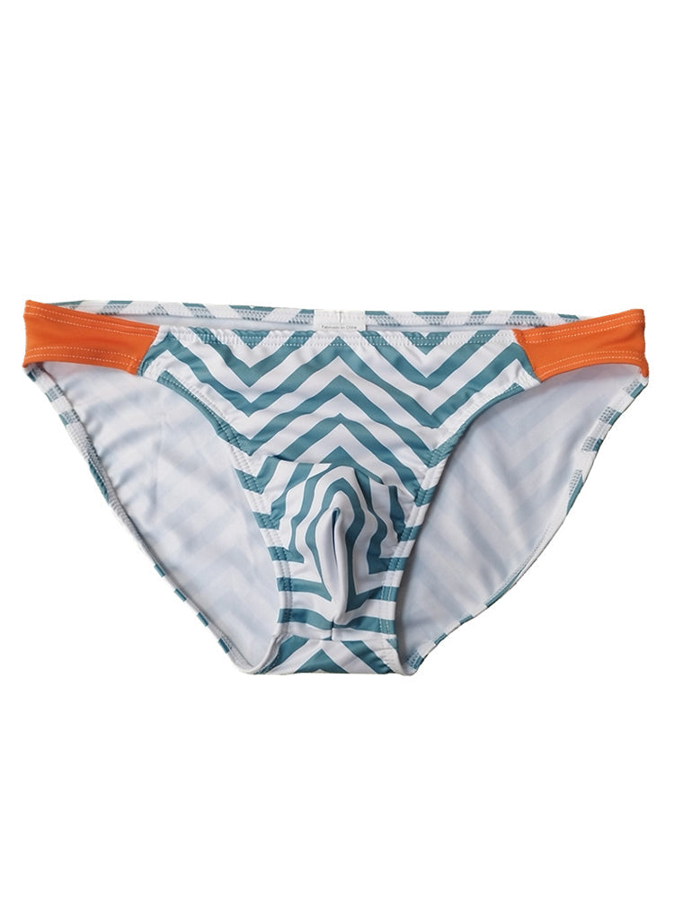 Men’s Zig Zag Swim Bikini with Removable Pad