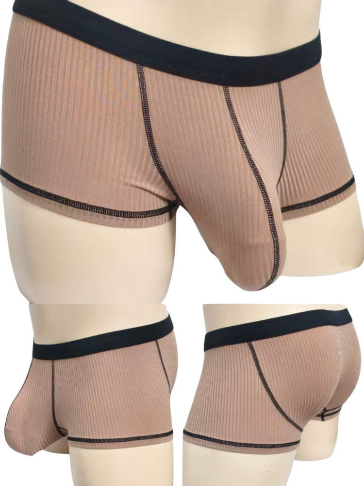 3 Pack Men's Ultra-Thin Cooling Large Supportive Pouch Breathable Low-Rise Trunks