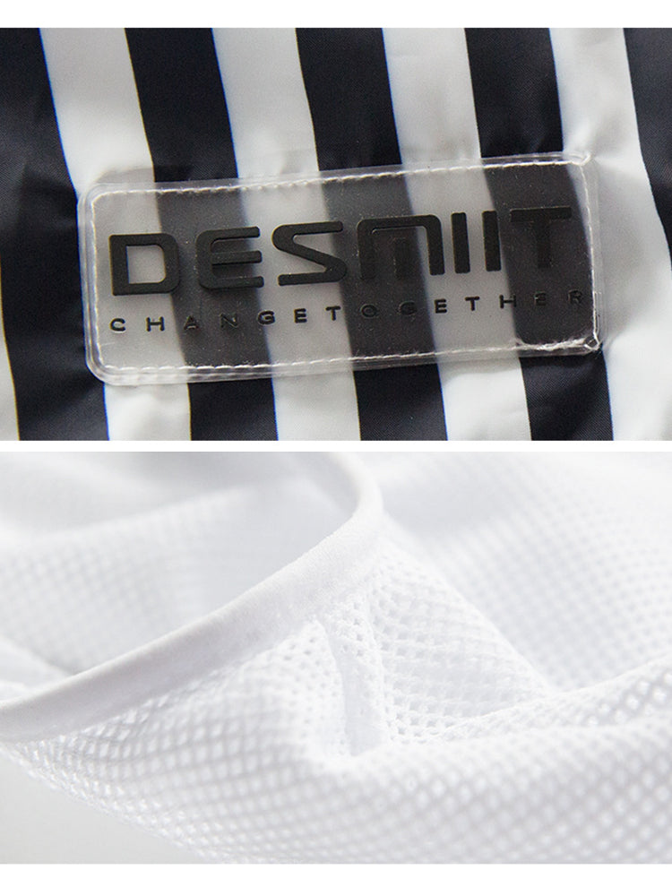 Men's Stripe Drawstring Swim Board Shorts