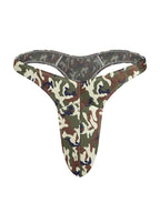 4 Pack Men's Large Pouch Playful Print Quick Dry Swim Thongs