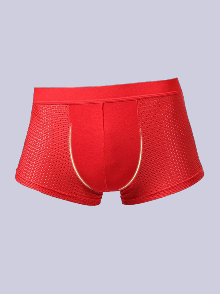 4 Pack Men’s Breathable Mesh Trunks with Antibacterial Fabric