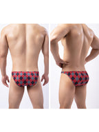 Men's Rhombus Check Pattern Pouch Briefs