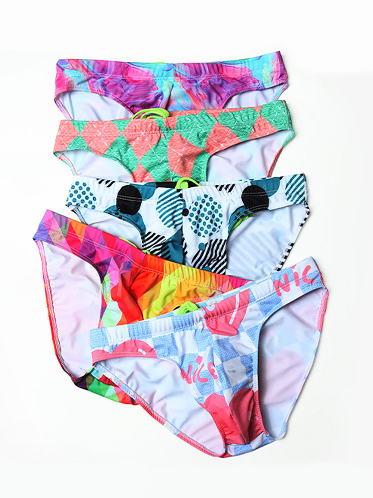 Men’s Colorful Low-rise Briefs With Drawstring