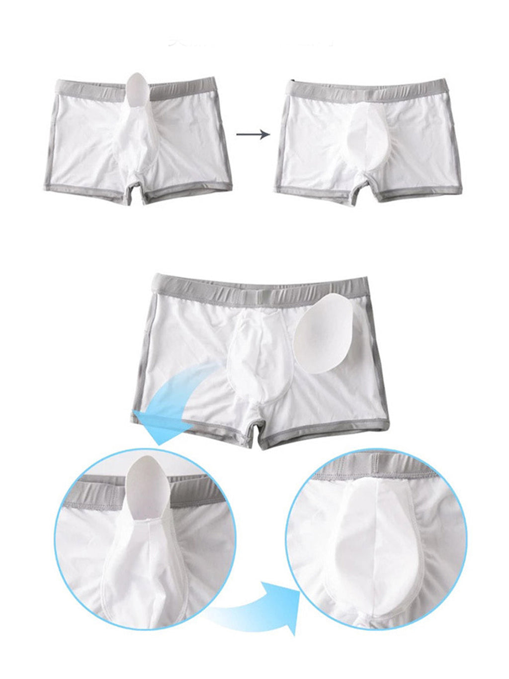 Men’s Athletic Swim Trunks with Removable Pad