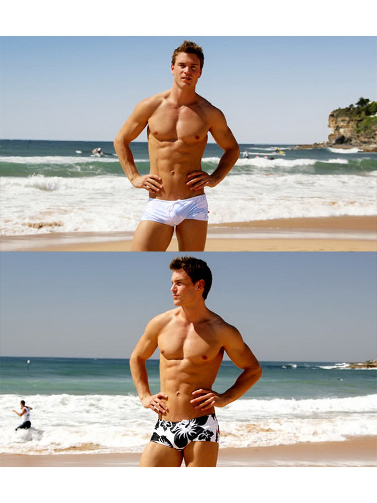 Men's Lightweight Low-Rise Bold Prints Swim Briefs & Trunks