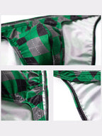 Men's Rhombus Check Pattern Pouch Briefs