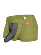 Men's Low-Rise Mesh Trunks – Breathable Nylon with 3D Pouch Support