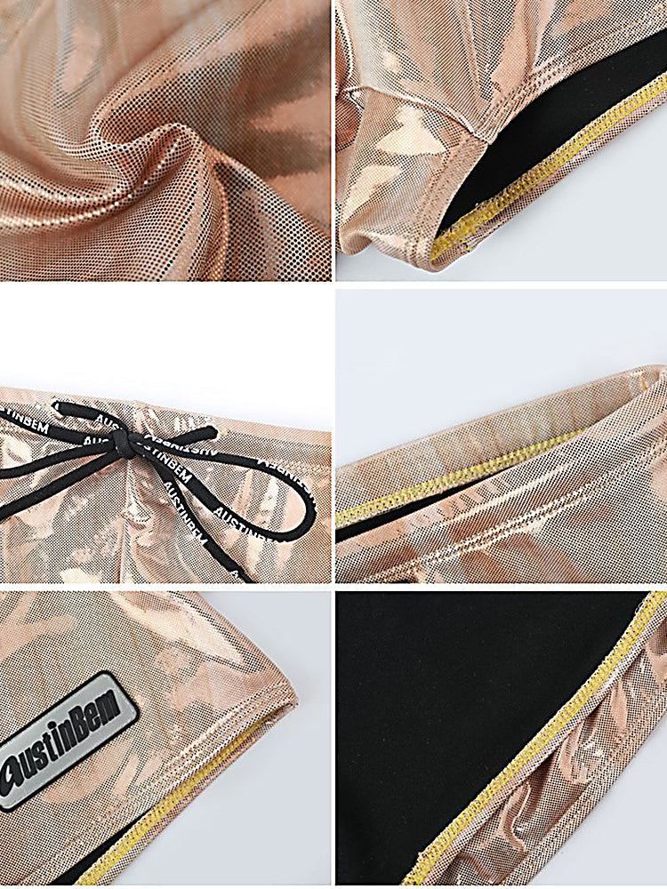 Men’s Fashionable Flash Swim Fitness Trunks
