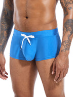 Men’s U Convex Pouch Swim Trunks with Drawstring