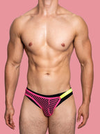 2 Pack Men's Low Waist Sexy Mesh Breathable Sports Transparent Briefs