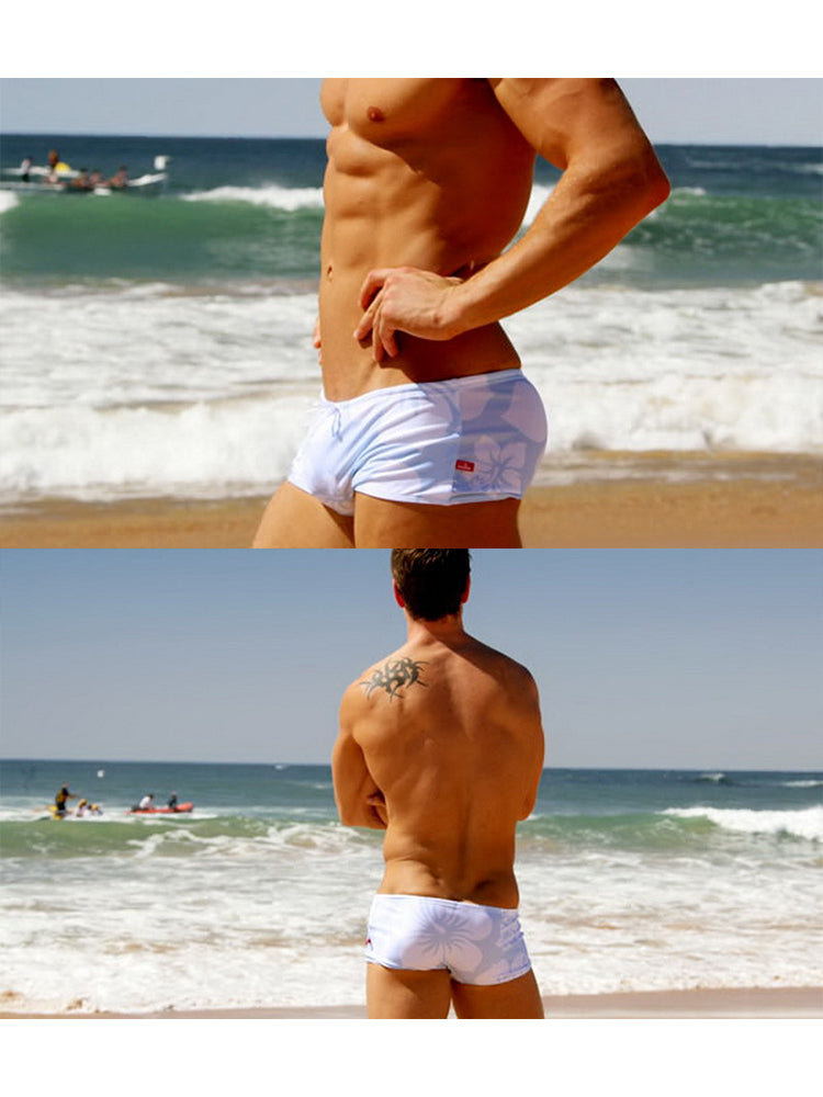 Men's Lightweight Low-Rise Bold Prints Swim Briefs & Trunks