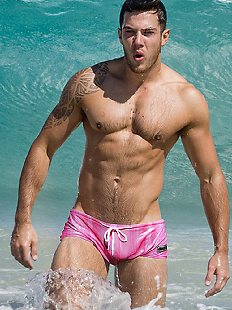 Men’s Fashionable Flash Swim Fitness Trunks