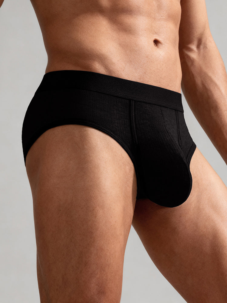 3 Pack Men's Seamless Comfort Large Supportive Pouch Sexy Low-Rise Briefs