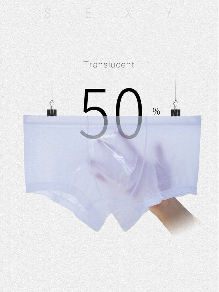 Lightweight Breathable Ice Silk U Contoured Boxers for Men