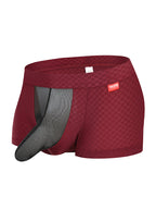 Men's Low-Rise Mesh Trunks – Breathable Nylon with 3D Pouch Support