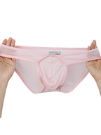 2 Pack Men's Ice Silk Breathable Sexy Low-Rise Anti-Odor Briefs