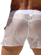 Men's Non-Lined Translucent Sexy Beach Shorts