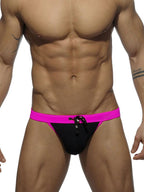 Men's Dual-Tone Swim Briefs with Removable Padding