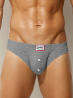 2 Pack Men's Premium Comfortable Fabric Low-Rise U-Shaped Briefs