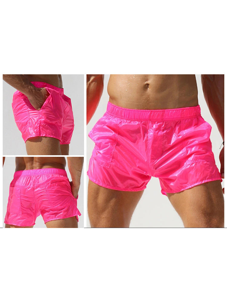 Men's Non-Lined Translucent Sexy Beach Shorts