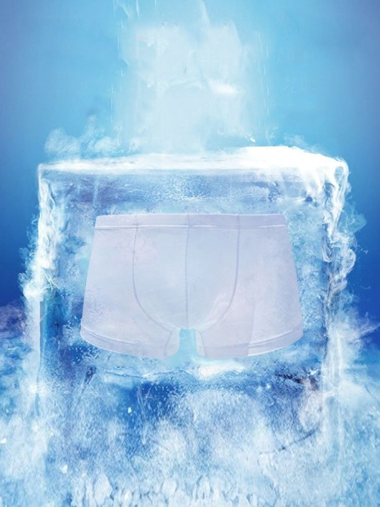 Lightweight Breathable Ice Silk U Contoured Boxers for Men