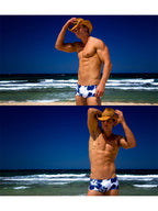 Men's Lightweight Low-Rise Bold Prints Swim Briefs & Trunks