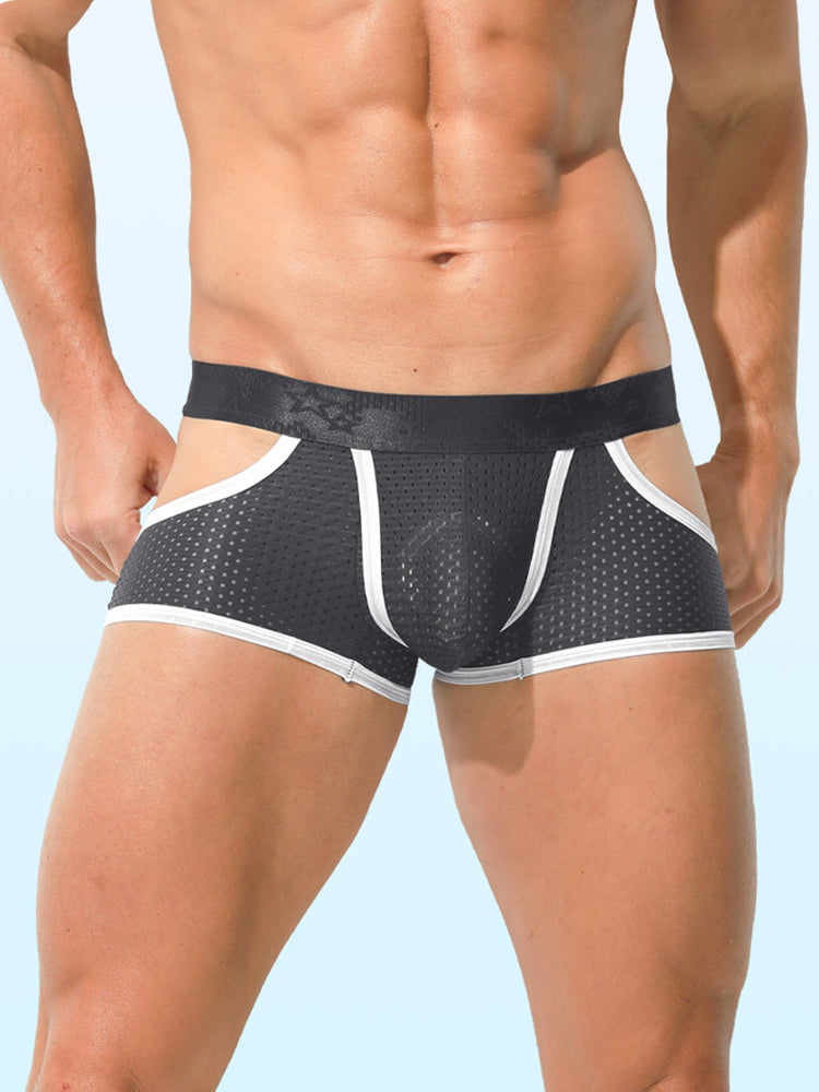 3 Pack Men's Breathable Mesh Lightweight & Airy Supportive Fit Trunks