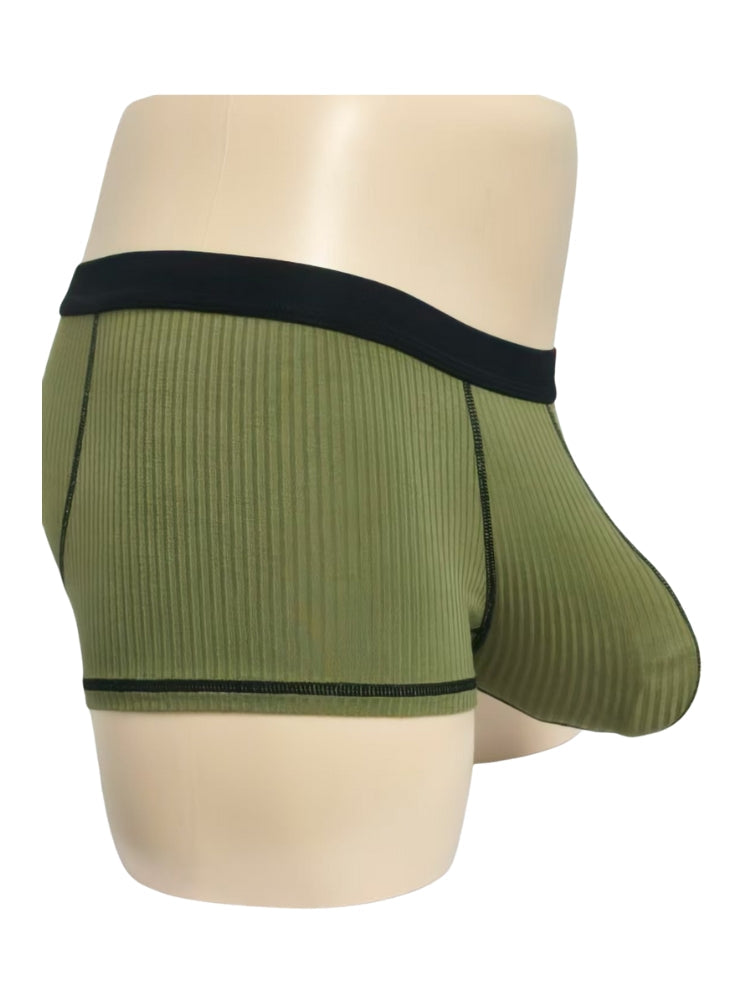 3 Pack Men's Ultra-Thin Cooling Large Supportive Pouch Breathable Low-Rise Trunks