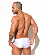 Men’s Shiny Solid Color Swim Briefs