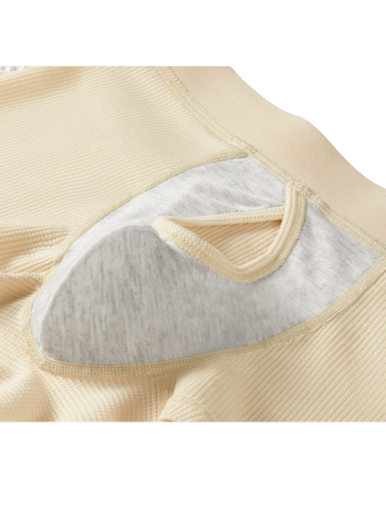 3 Pack Men's Breathable Comfort Double-Sided Access Soft Waffle Cotton Trunks