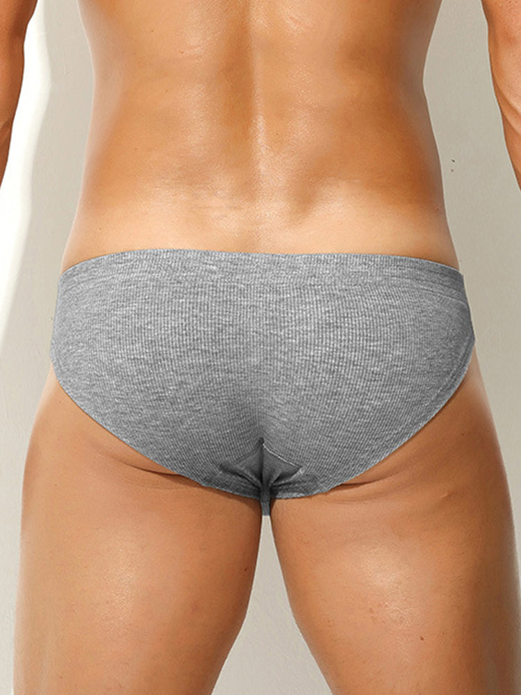 2 Pack Men's Premium Comfortable Fabric Low-Rise U-Shaped Briefs