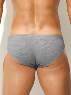2 Pack Men's Premium Comfortable Fabric Low-Rise U-Shaped Briefs