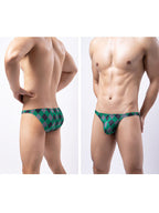 Men's Rhombus Check Pattern Pouch Briefs