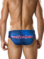 Men's Low-Rise Stylish Animal Print Swim Briefs