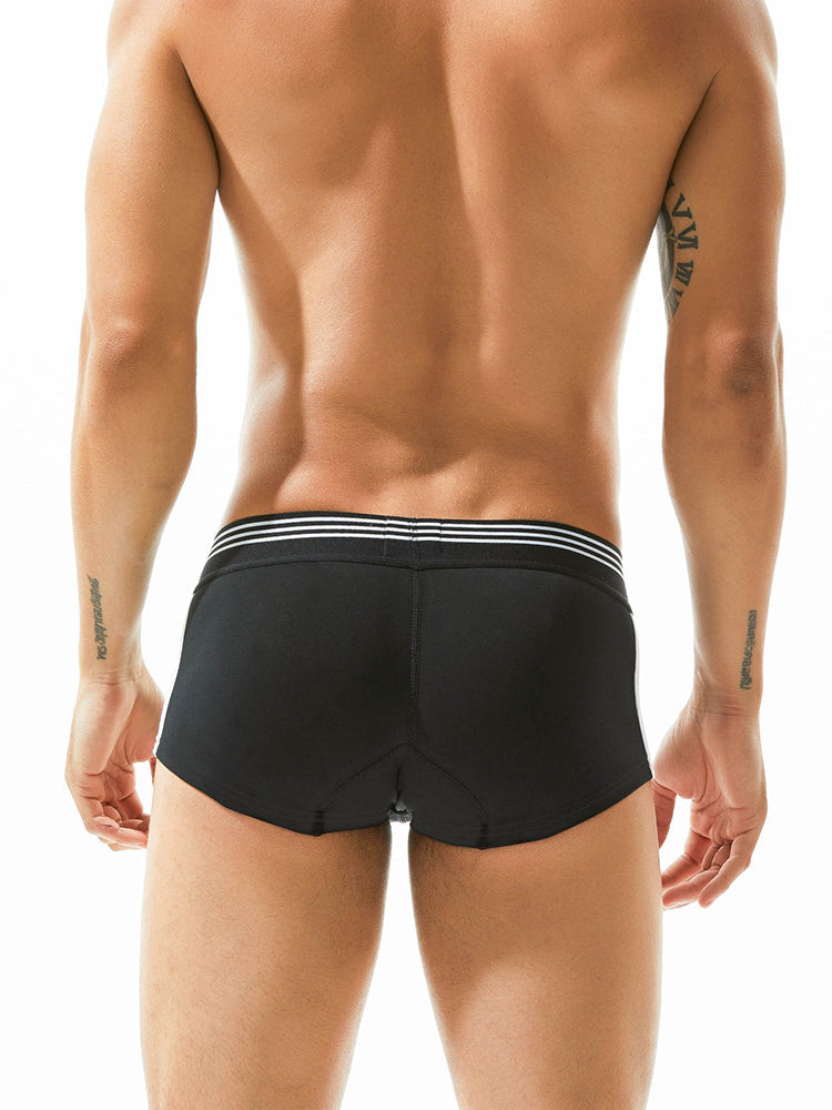 Men's Slim-Fit Cotton Trunks - Low Rise & Lifting Support