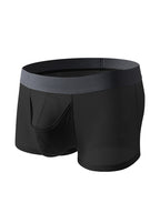 3 Pack Men's Ice Silk Front Split Pouch Breathable Mesh Cooling Comfort Trunks