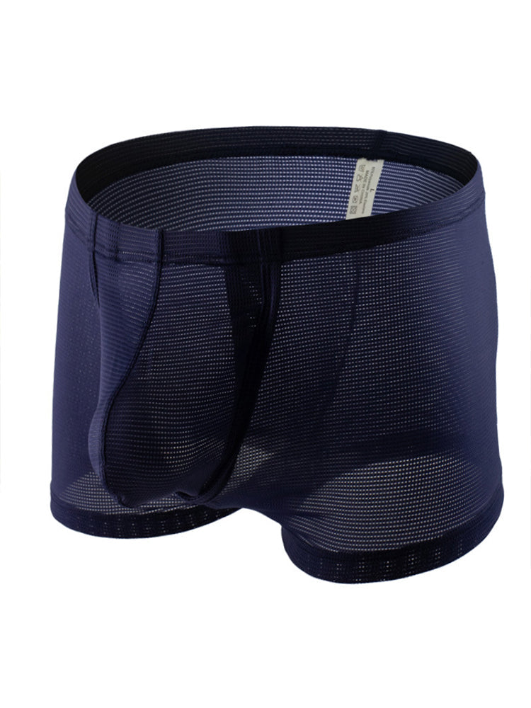 Men's Big Pouch U-convex Breathable Mesh Trunks