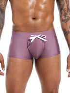 Men’s U Convex Pouch Swim Trunks with Drawstring