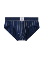4 Pack Men's Striped Design Soft-Touch Cotton Fabric Breathable Briefs