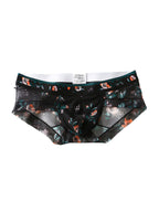 4 Pack Men’s Flower Print Pouch Silky Touch Briefs