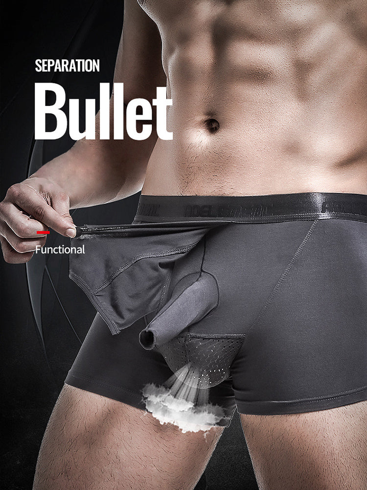 3 Pack Men's Separated Pouch Mesh Support Trunks