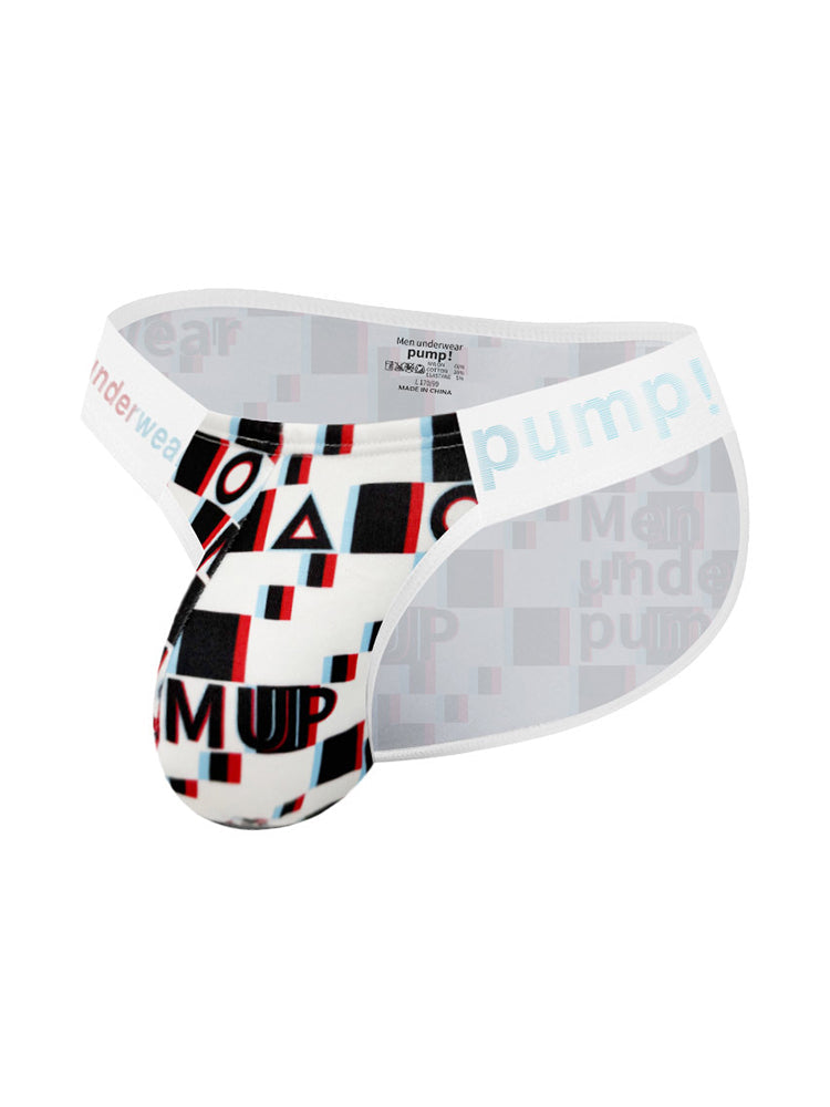 Men's Expanded Pouch Briefs with Alphabet Print – 2-Pack