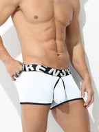 2 Pack Men's Sexy Modal Trunks with Open Front & Back and Removable Pouch