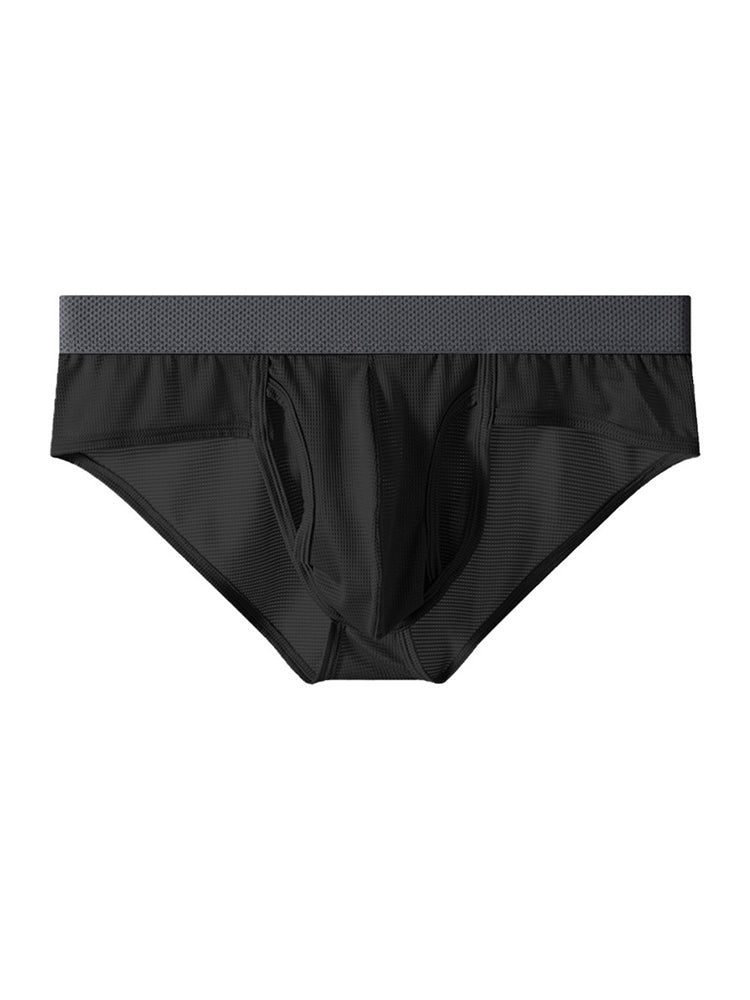 3 Pack Men's Ultra-Soft Breathable Mesh Ice Silk Briefs