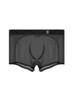 Men's Sheer Elegance Mesh Panels Breathable One-Piece Seamless Trunks