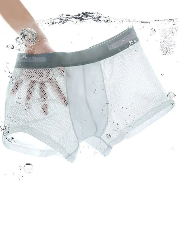 4 Pack Men’s Breathable Mesh Trunks with Antibacterial Fabric