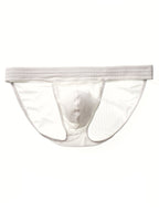 3 Pack Men's Threaded Fabric Briefs with U Convex Pouch